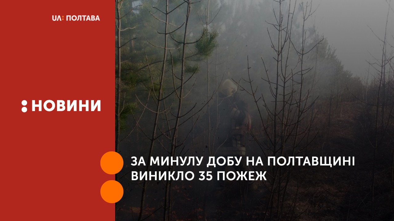 За минулу добу на Полтавщині виникло 35 пожеж