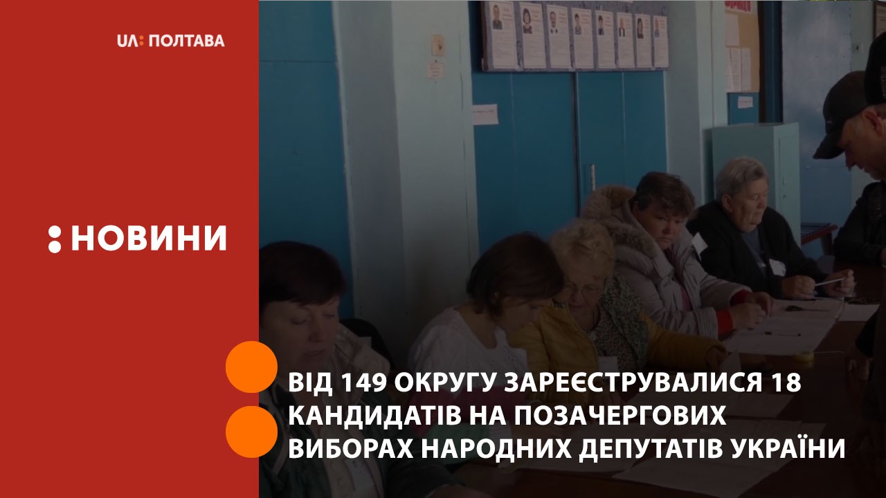 Від 149 округу зареєструвалися 18 кандидатів на позачергових виборах народних депутатів України